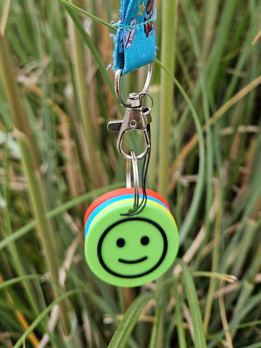 3D printed Mood Keyring – 4 Color Emotion Tags for Kids, Autism & Classroom Support keychains