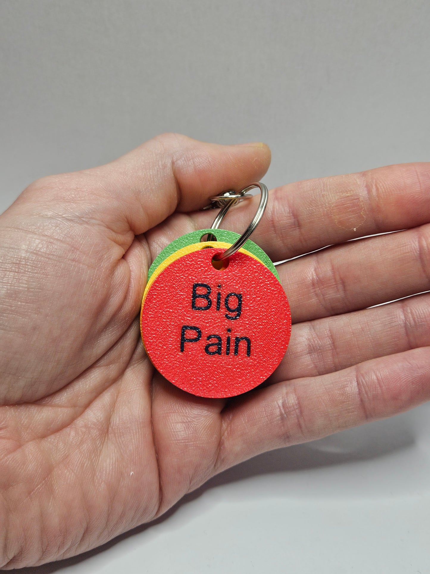 Pain Level Communication Tags – 3D Printed Emotion Keyrings (Set of 4 tags)