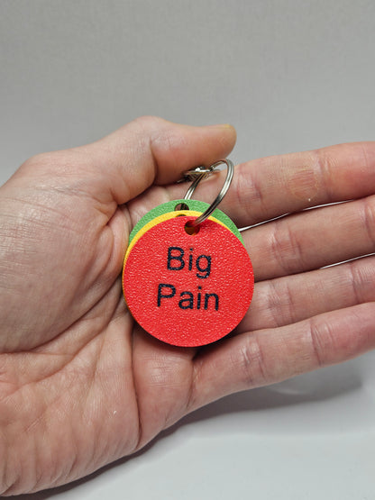 Pain Level Communication Tags – 3D Printed Emotion Keyrings (Set of 4 tags)