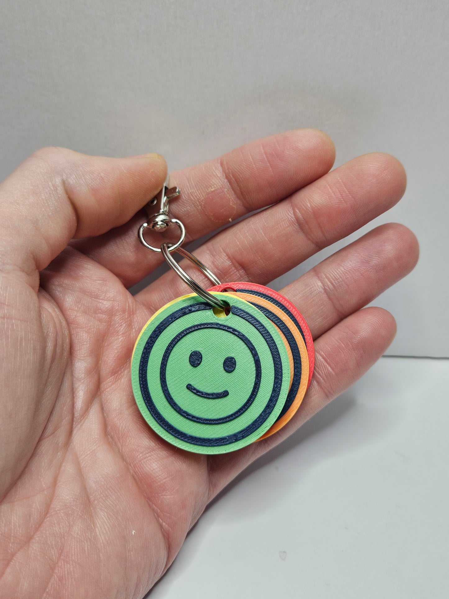 Pain Level Communication Tags – 3D Printed Emotion Keyrings (Set of 4 tags)